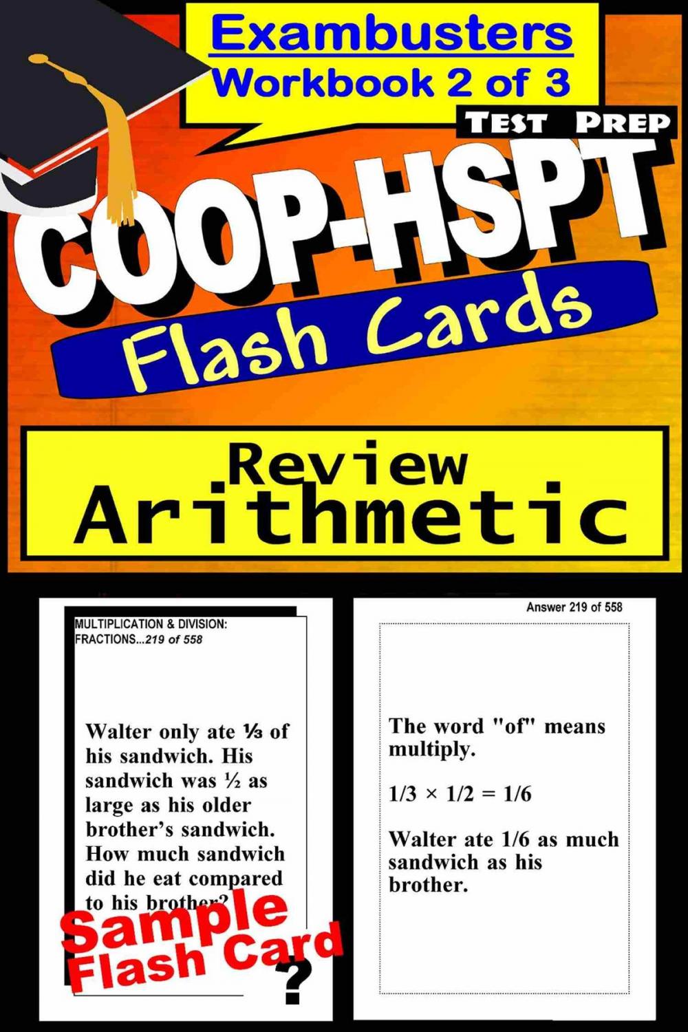 Big bigCover of COOP-HSPT Test Prep Arithmetic Review--Exambusters Flash Cards--Workbook 2 of 3