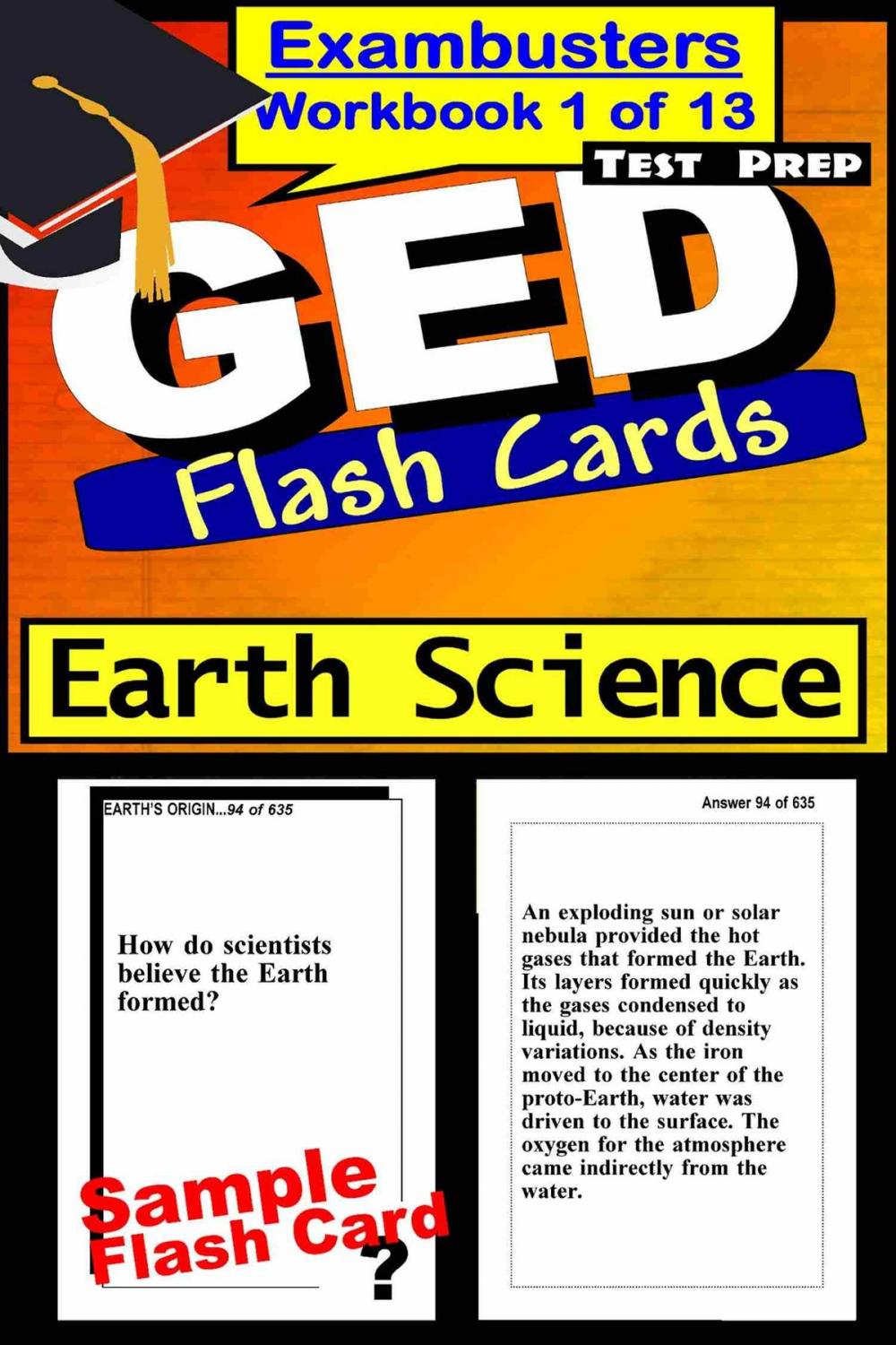 Big bigCover of GED Test Prep Earth Science Review--Exambusters Flash Cards--Workbook 1 of 13