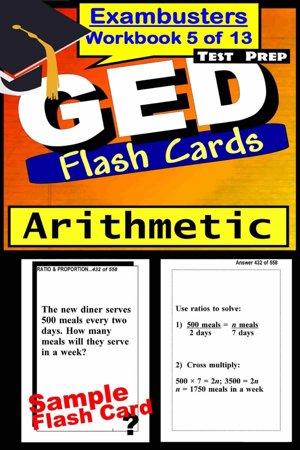 Big bigCover of GED Test Prep Arithmetic Review--Exambusters Flash Cards--Workbook 5 of 13
