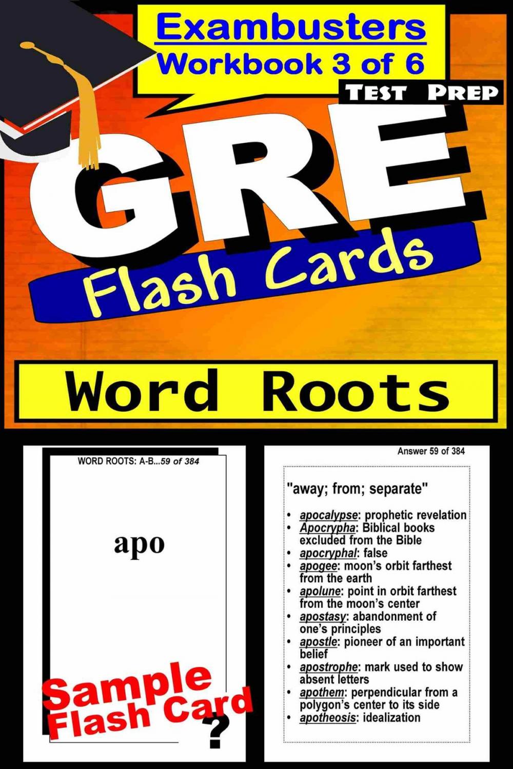 Big bigCover of GRE Test Prep Word Roots Review--Exambusters Flash Cards--Workbook 3 of 6