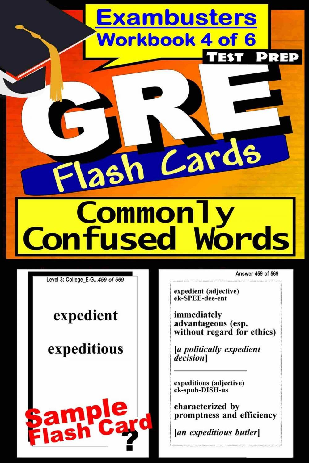 Big bigCover of GRE Test Prep Commonly Confused Words Review--Exambusters Flash Cards--Workbook 4 of 6