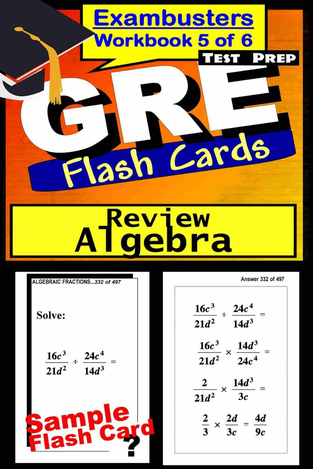 Big bigCover of GRE Test Prep Algebra Review--Exambusters Flash Cards--Workbook 5 of 6