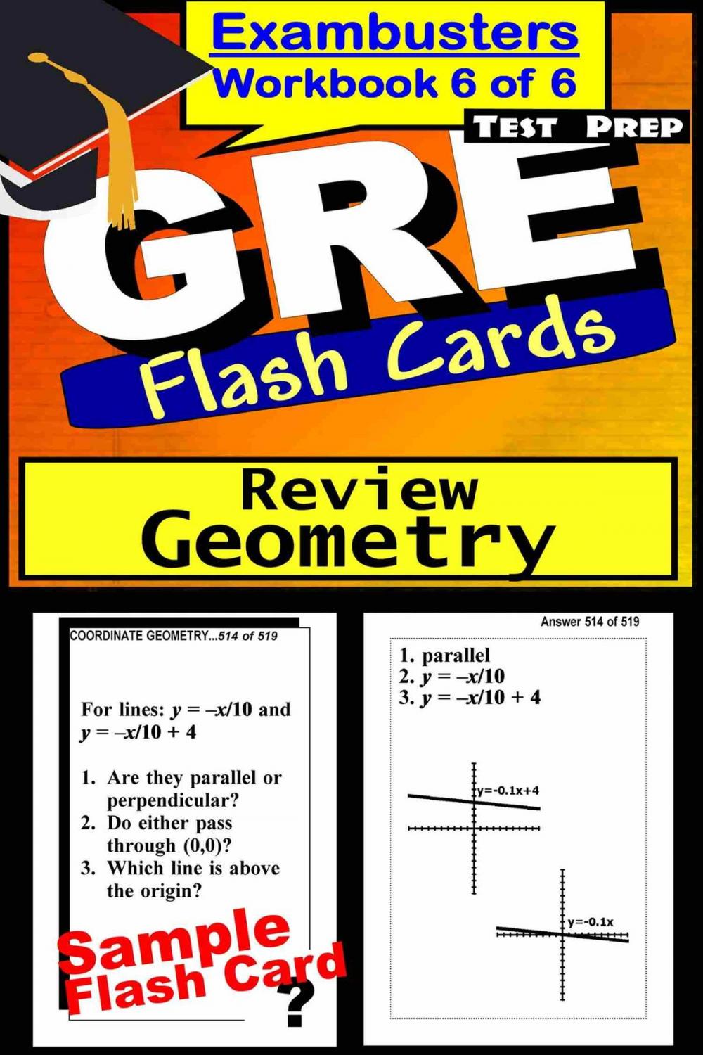 Big bigCover of GRE Test Prep Geometry Review--Exambusters Flash Cards--Workbook 6 of 6