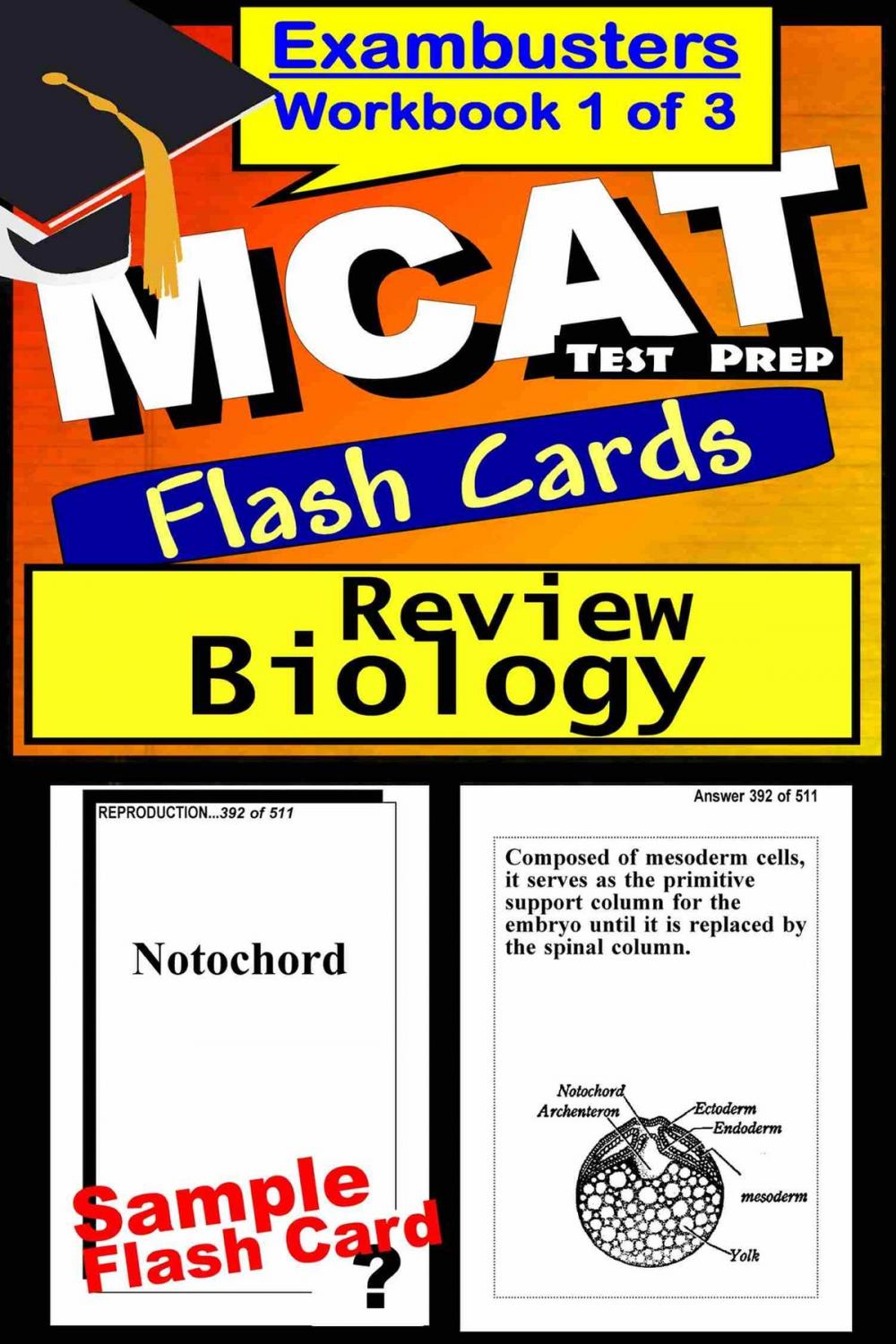 Big bigCover of MCAT Test Prep Biology Review--Exambusters Flash Cards--Workbook 1 of 3