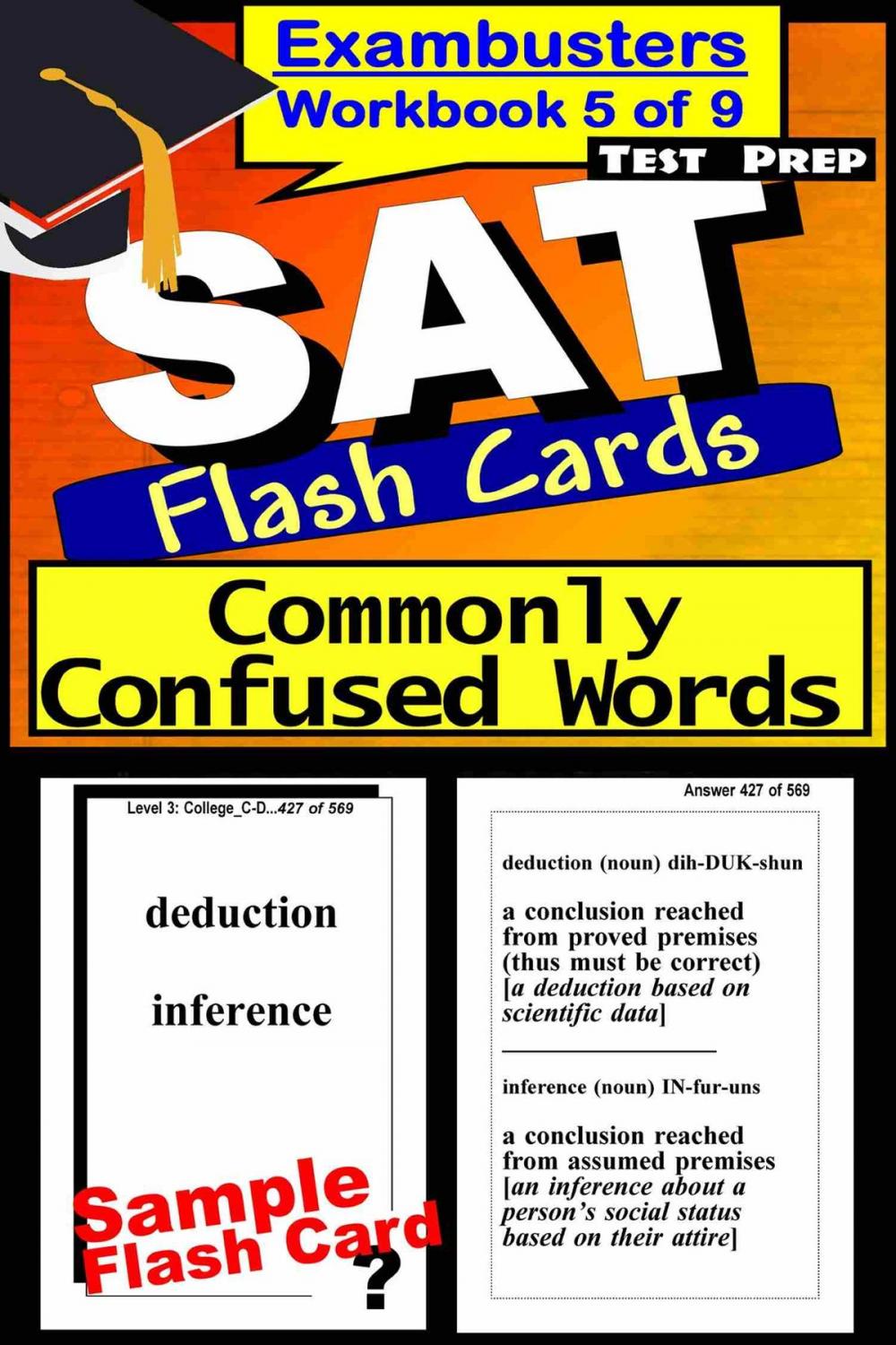 Big bigCover of SAT Test Prep Commonly Confused Words Review--Exambusters Flash Cards--Workbook 5 of 9