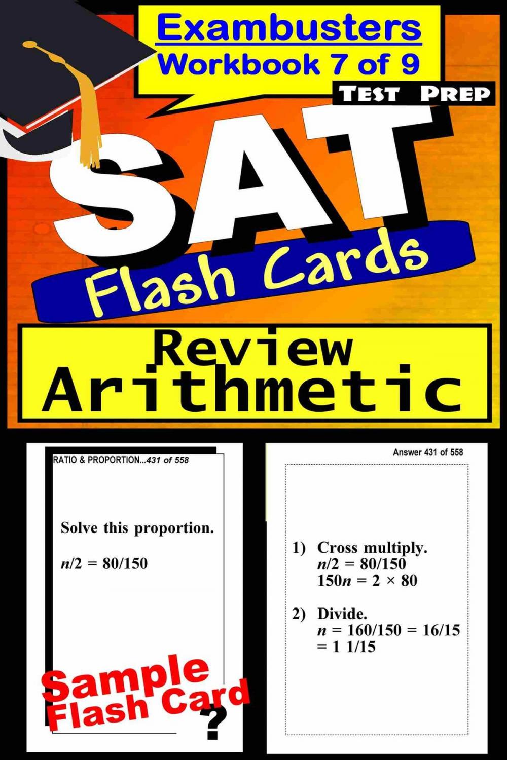Big bigCover of SAT Test Prep Arithmetic Review--Exambusters Flash Cards--Workbook 7 of 9