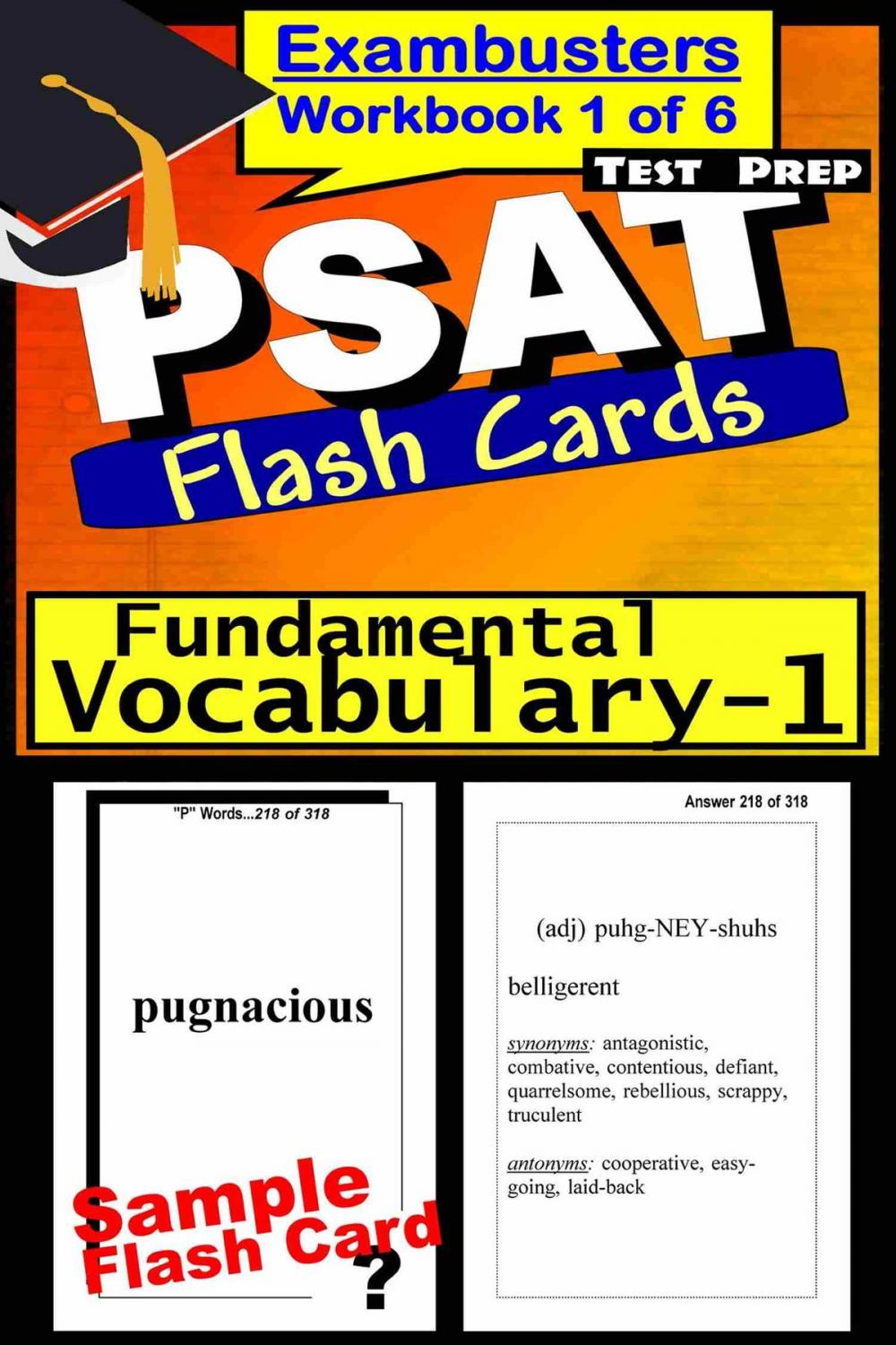 Big bigCover of PSAT Test Prep Essential Vocabulary 1 Review--Exambusters Flash Cards--Workbook 1 of 6