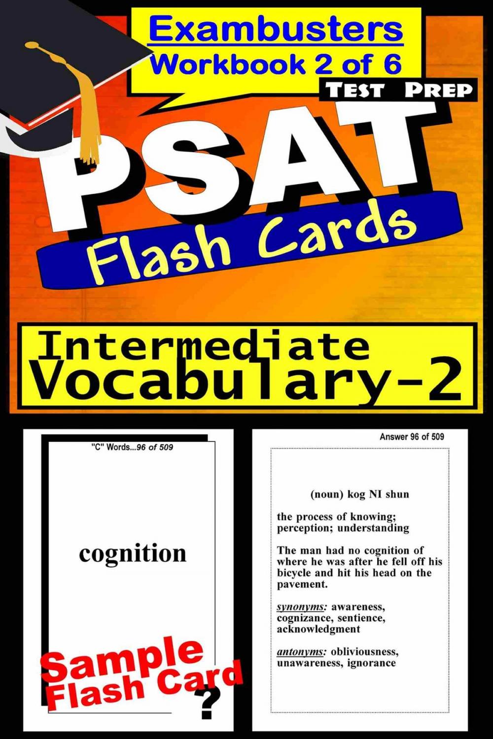 Big bigCover of PSAT Test Prep Intermediate Vocabulary 2 Review--Exambusters Flash Cards--Workbook 2 of 6