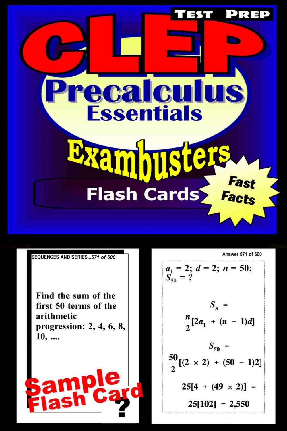 Big bigCover of CLEP Precalculus Test Prep Review--Exambusters Flash Cards