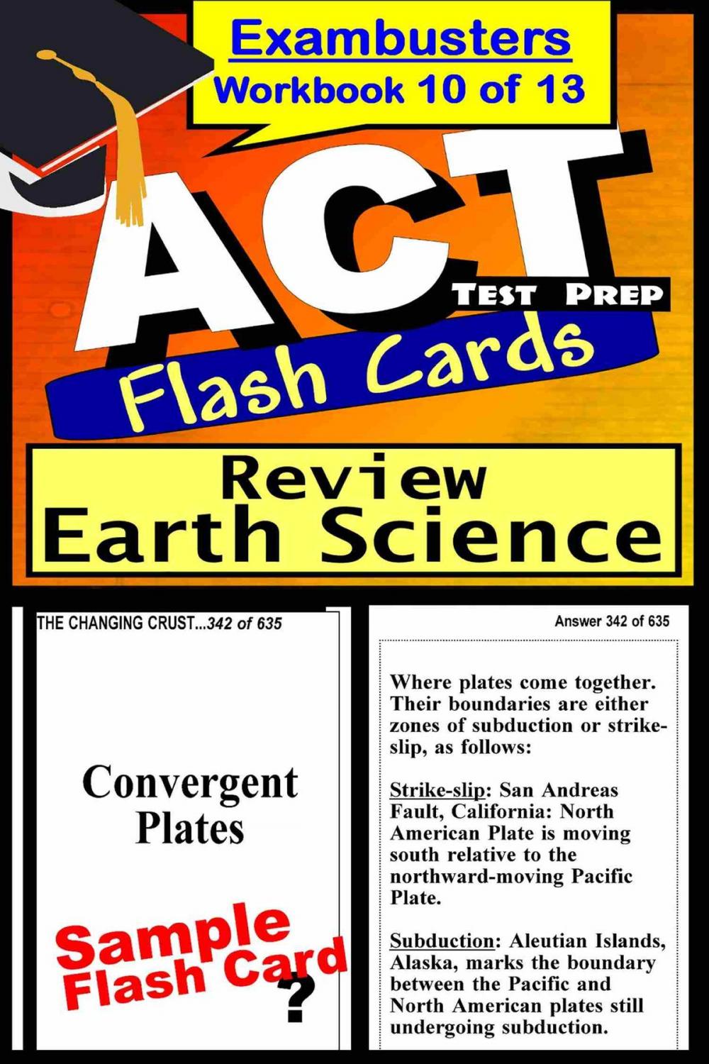 Big bigCover of ACT Test Prep Earth Science Review--Exambusters Flash Cards--Workbook 10 of 13