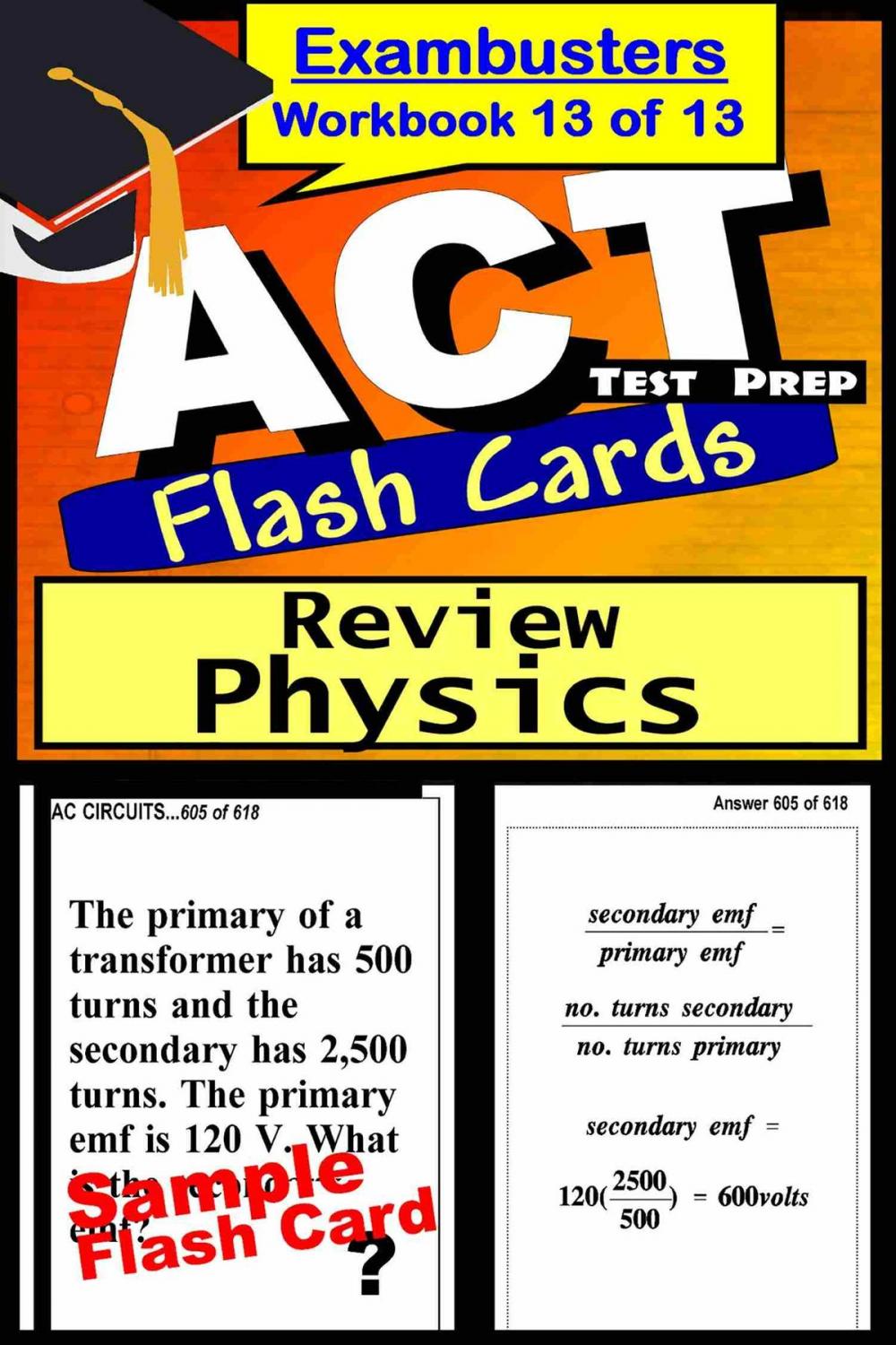 Big bigCover of ACT Test Prep Physics Review--Exambusters Flash Cards--Workbook 13 of 13