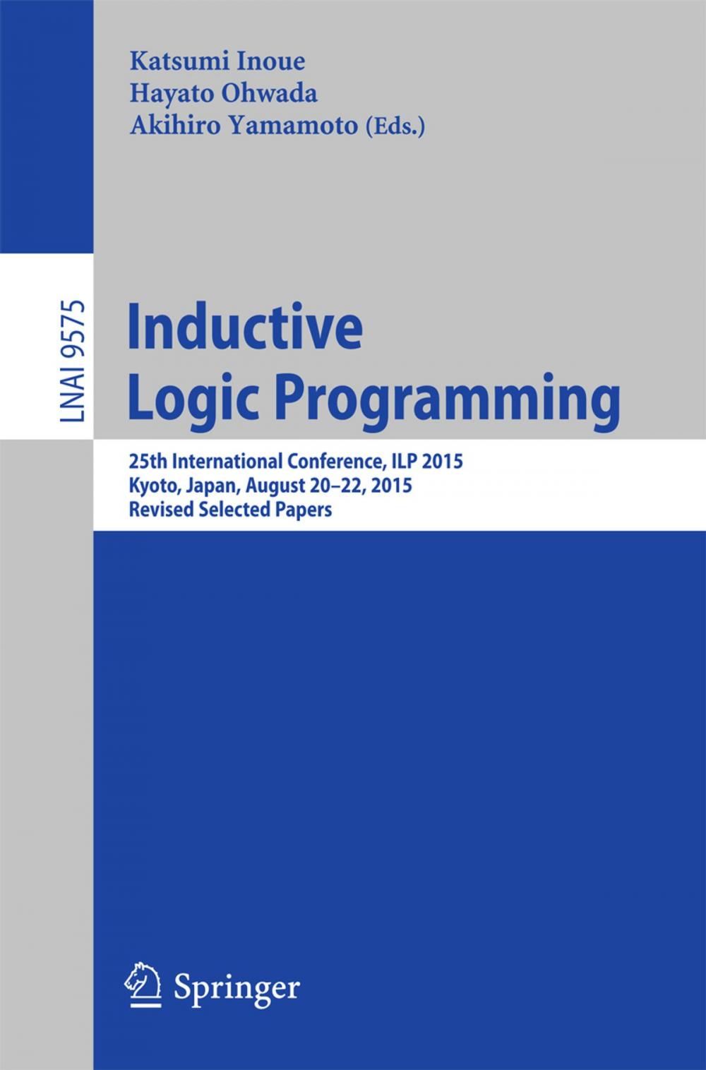 Big bigCover of Inductive Logic Programming
