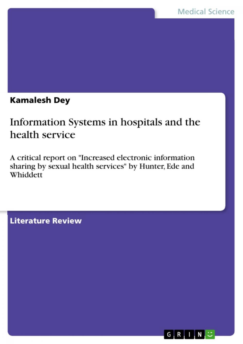 Big bigCover of Information Systems in hospitals and the health service