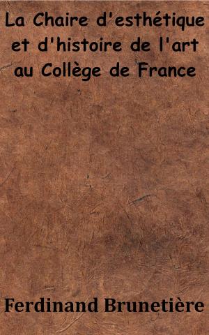 Cover of the book La Chaire d'esthétique et d'histoire de l'art au Collège de France by Émile Verhaeren