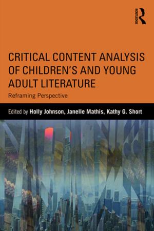Cover of the book Critical Content Analysis of Children’s and Young Adult Literature by Alice Beck Kehoe