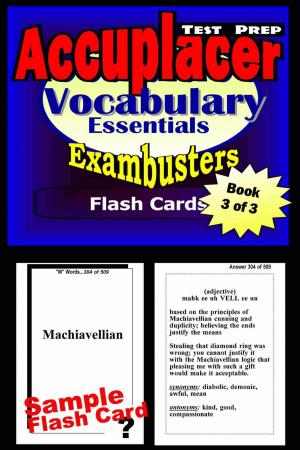 Cover of the book Accuplacer Test Prep Vocabulary Review--Exambusters Flash Cards--Workbook 3 of 3 by PCAT Exambusters