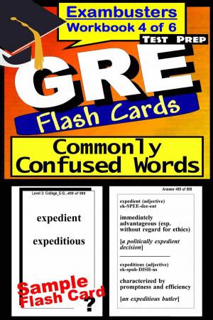 Cover of the book GRE Test Prep Commonly Confused Words Review--Exambusters Flash Cards--Workbook 4 of 6 by COOP Exambusters