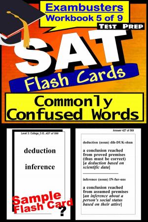 Cover of the book SAT Test Prep Commonly Confused Words Review--Exambusters Flash Cards--Workbook 5 of 9 by PRAXIS Core Exambusters