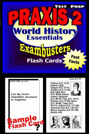 Cover of PRAXIS II History/Social Studies Test Prep Review--Exambusters World History Flash Cards
