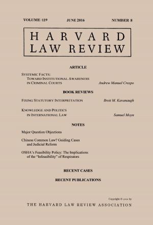 Cover of the book Harvard Law Review: Volume 129, Number 8 - June 2016 by Yale Law Journal