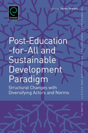 Book cover of Post-Education-for-All and Sustainable Development Paradigm