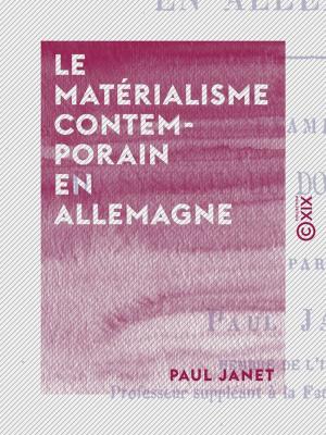 Cover of Le Matérialisme contemporain en Allemagne