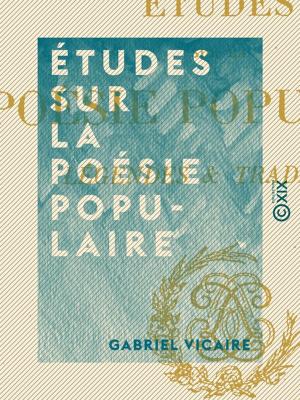 Cover of the book Études sur la poésie populaire by Alfred Espinas