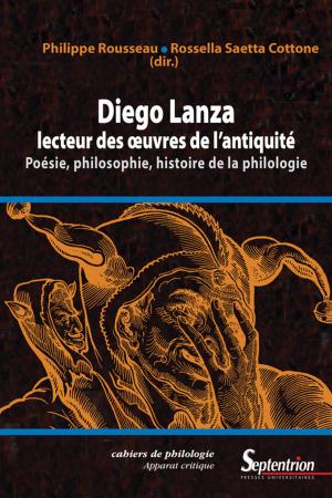 Cover of Diego Lanza, lecteur des oeuvres de l'Antiquité