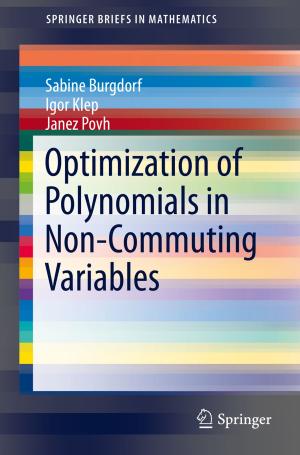 Cover of the book Optimization of Polynomials in Non-Commuting Variables by Ioana Alina Cristea, Simona Stefan, Oana David, Cristina Mogoase, Anca Dobrean