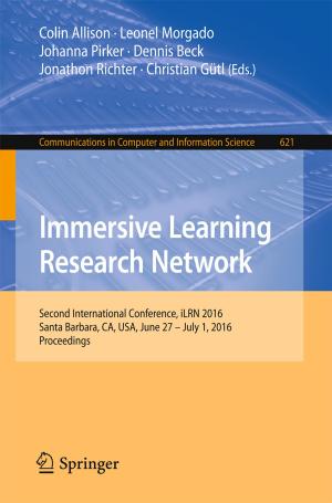 Cover of the book Immersive Learning Research Network by Carlos Iván Fuentes