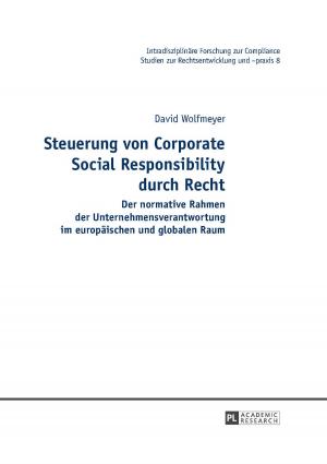 Cover of the book Steuerung von Corporate Social Responsibility durch Recht by Alexandra Fuchs