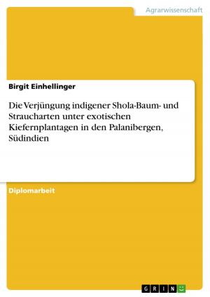 Cover of the book Die Verjüngung indigener Shola-Baum- und Straucharten unter exotischen Kiefernplantagen in den Palanibergen, Südindien by Uwe Töllner, Dr.