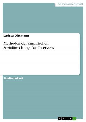 Cover of the book Methoden der empirischen Sozialforschung. Das Interview by Jana Marquardt