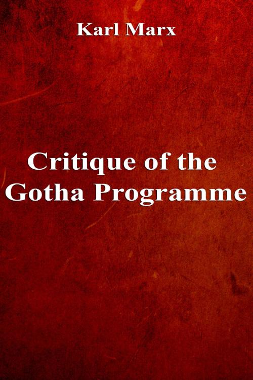 Cover of the book Critique of the Gotha Programme by Karl Marx, Dyalpha