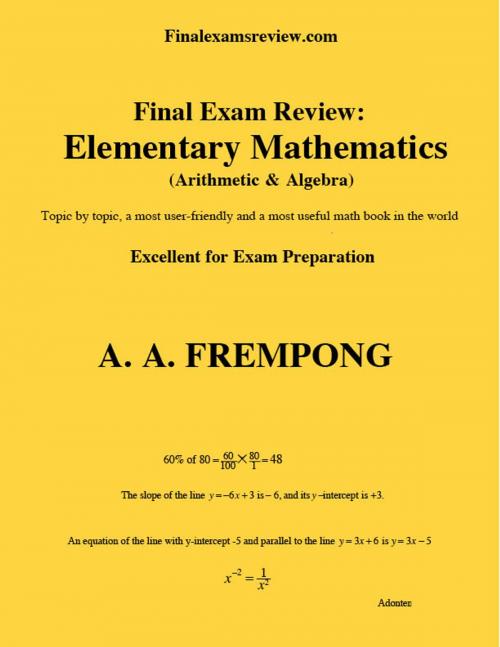 Cover of the book Final Exam Review: Elementary Mathematics by A. A. Frempong, Microtextbooksdotcom