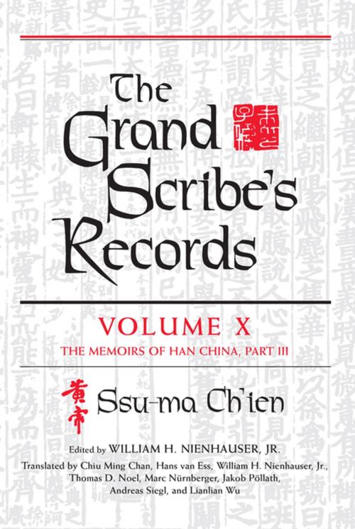 Cover of the book The Grand Scribe's Records, Volume X by Ssu-ma Ch'ien, Indiana University Press