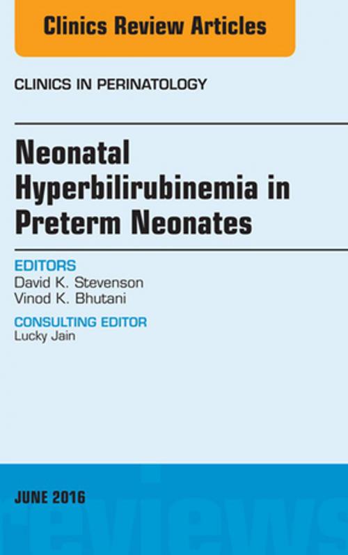 Cover of the book Neonatal Hyperbilirubinemia in Preterm Neonates, An Issue of Clinics in Perinatology, E-Book by David K. Stevenson, MD, Vinod K. Bhutani, MD, FAAP, Elsevier Health Sciences