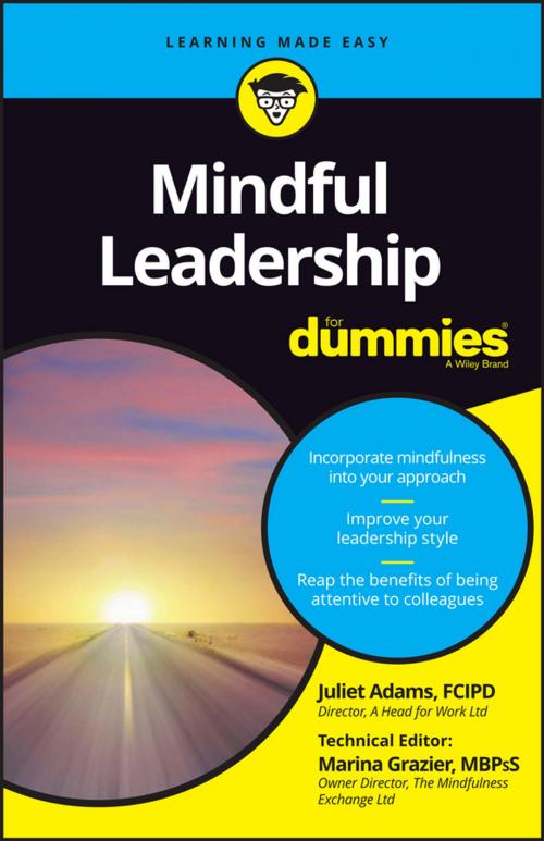 Cover of the book Mindful Leadership For Dummies by Juliet Adams, Wiley