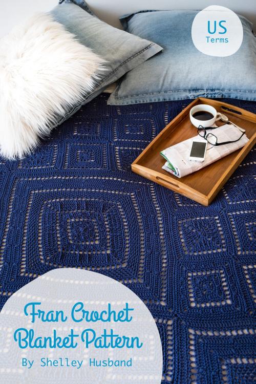 Cover of the book FRAN Crochet Blanket Pattern US Version by Shelley Husband, Shelley Husband