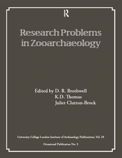 Cover of the book Research Problems in Zooarchaeology by , Taylor and Francis
