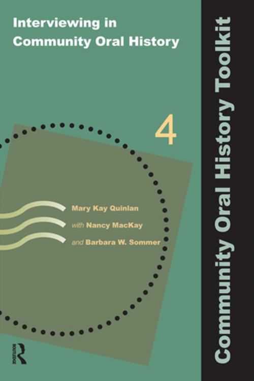 Cover of the book Interviewing in Community Oral History by Mary Kay Quinlan, Nancy MacKay, Barbara W Sommer, Taylor and Francis