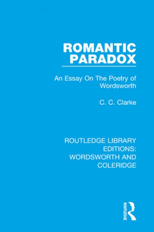 Cover of the book Romantic Paradox by C.C. Clarke, Taylor and Francis
