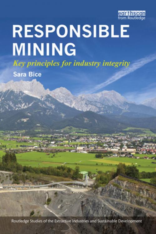 Cover of the book Responsible Mining by Sara Bice, Taylor and Francis