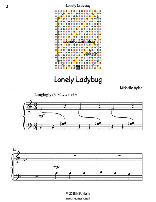 Cover of the book Lonely Ladybug by Michelle Ayler, MEA Music
