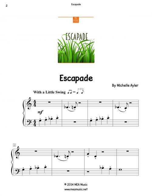 Cover of the book Escapade by Michelle Ayler, MEA Music