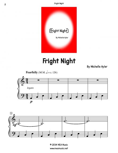 Cover of the book Fright Night by Michelle Ayler, MEA Music