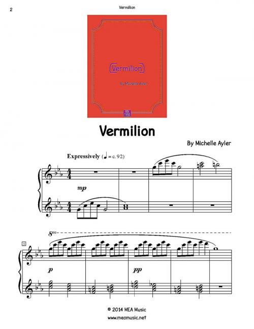 Cover of the book Vermilion by Michelle Ayler, MEA Music