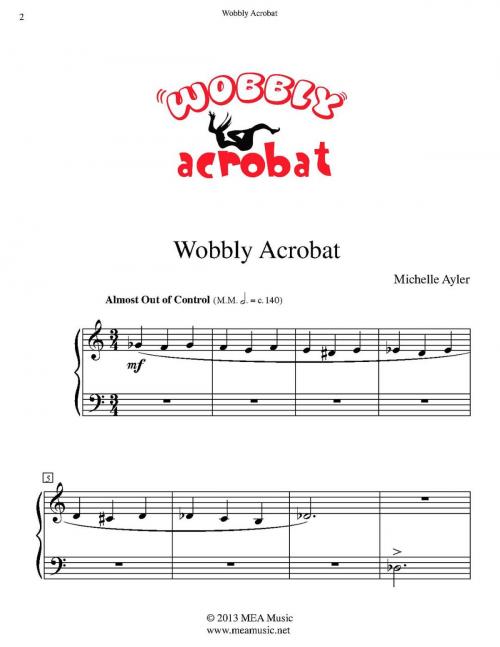 Cover of the book Wobbly Acrobat by Michelle Ayler, MEA Music