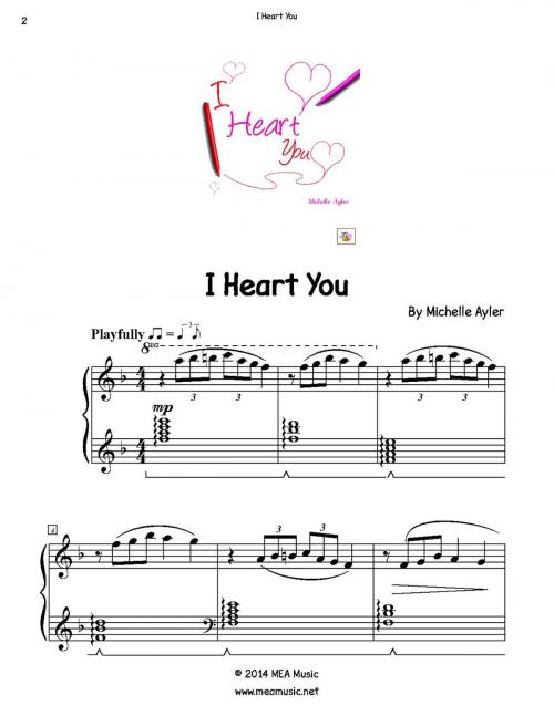 Cover of the book I Heart You by Michelle Ayler, MEA Music
