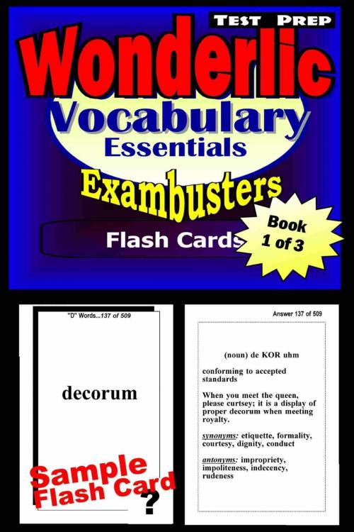 Cover of the book Wonderlic Test Prep Essential Vocabulary--Exambusters Flash Cards--Workbook 1 of 3 by Wonderlic Exambusters, Ace Academics, Inc.